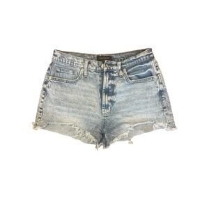 Juicy Couture Women’s High-Rise Distressed Denim Shorts Size 28 Cutoff Shorts